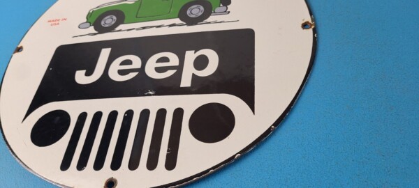 Vintage Jeep Sign - Snoopy Off Road Gas Pump Service Porcelain Sign - Image 10