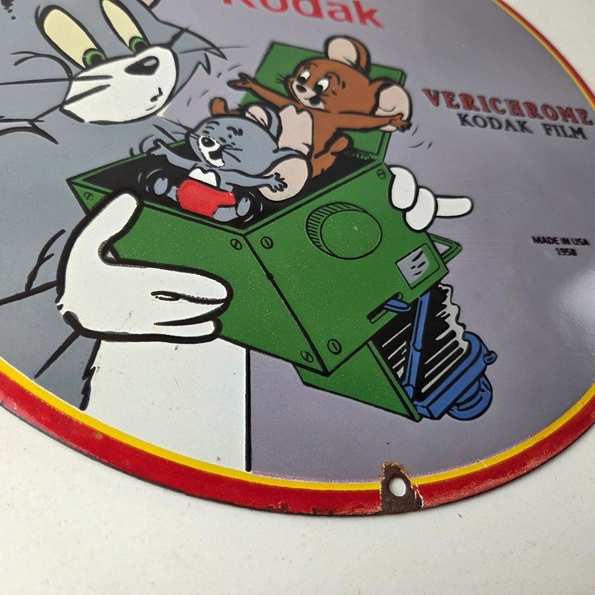 Vintage Kodak Camera Sign - Photos Film Gas Pump Porcelain Sign - Image 11