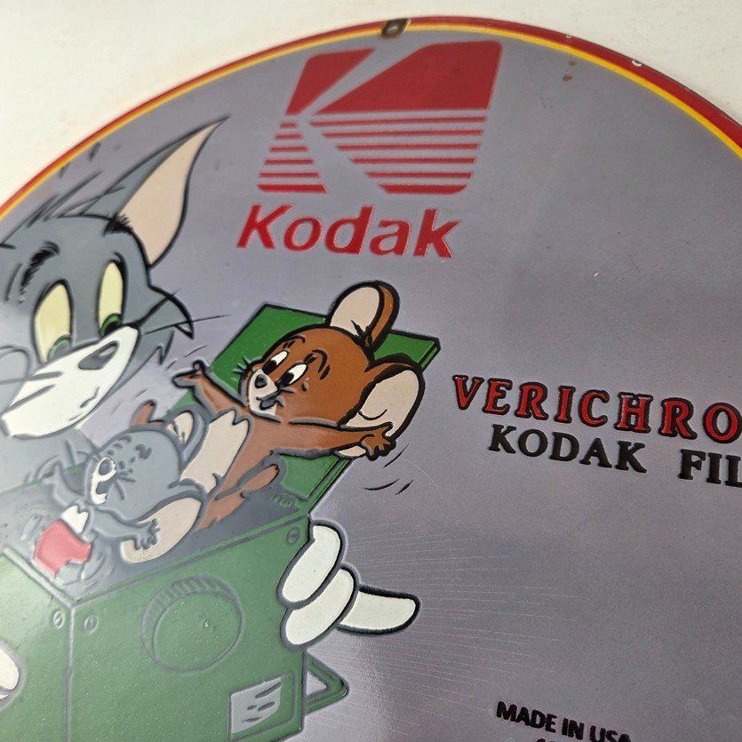 Vintage Kodak Camera Sign - Photos Film Gas Pump Porcelain Sign - Image 12