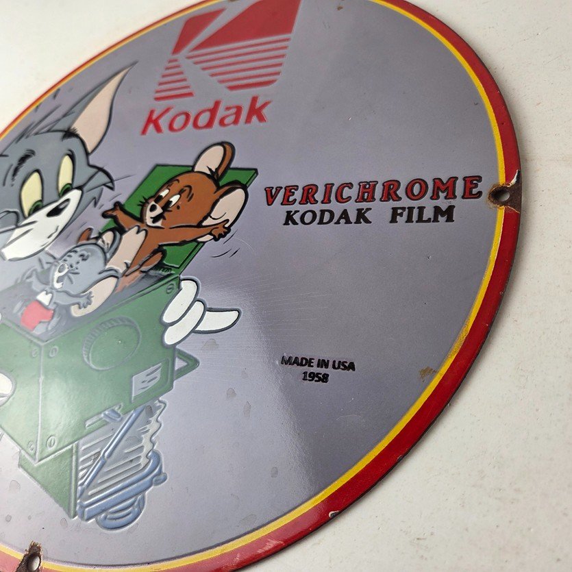 Vintage Kodak Camera Sign - Photos Film Gas Pump Porcelain Sign - Image 13