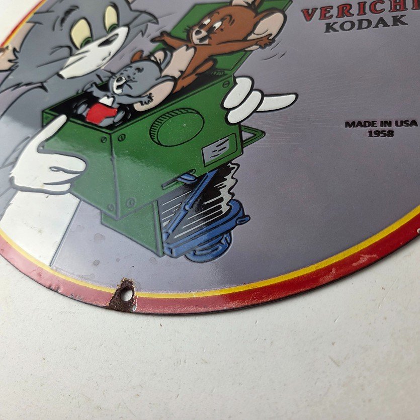 Vintage Kodak Camera Sign - Photos Film Gas Pump Porcelain Sign - Image 14