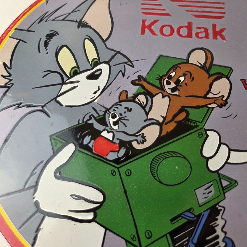 Vintage Kodak Camera Sign - Photos Film Gas Pump Porcelain Sign - Image 3