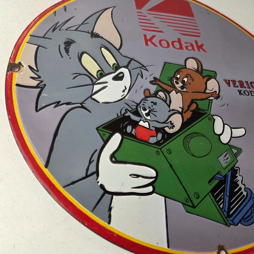 Vintage Kodak Camera Sign - Photos Film Gas Pump Porcelain Sign - Image 6