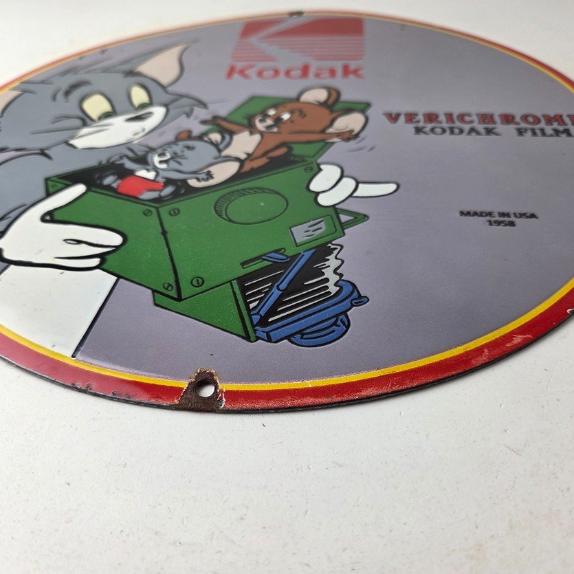 Vintage Kodak Camera Sign - Photos Film Gas Pump Porcelain Sign - Image 10