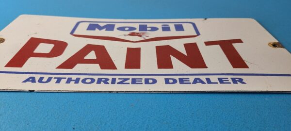 Vintage Mobil Porcelain Sign Dealer Pegasus Gas Pump Service Paint Sign 305783586581 10