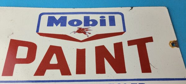 Vintage Mobil Porcelain Sign Dealer Pegasus Gas Pump Service Paint Sign 305783586581 11