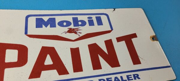 Vintage Mobil Porcelain Sign Dealer Pegasus Gas Pump Service Paint Sign 305783586581 6