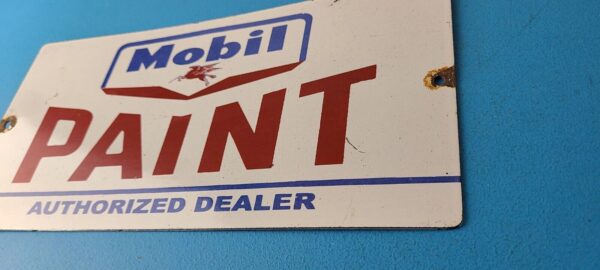 Vintage Mobil Porcelain Sign Dealer Pegasus Gas Pump Service Paint Sign 305783586581 8