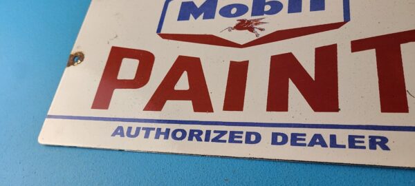 Vintage Mobil Porcelain Sign Dealer Pegasus Gas Pump Service Paint Sign 305783586581 9