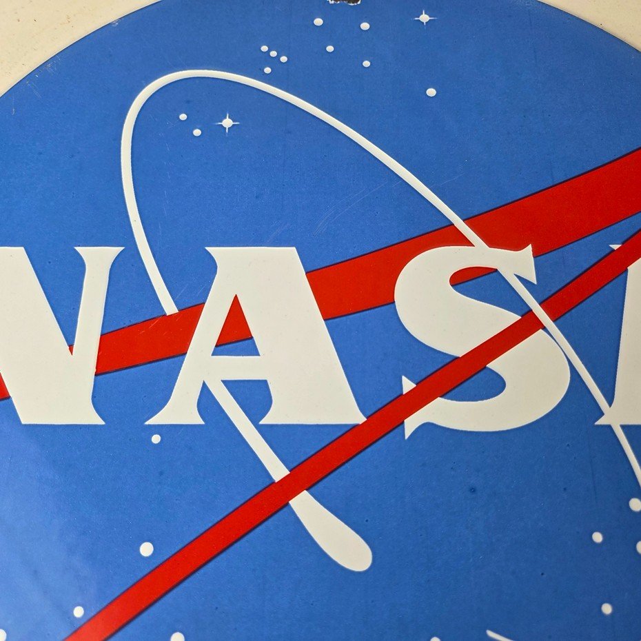 Vintage NASA Meatball Sign - Space Shuttle Mission Control Porcelain Gas Sign - Image 3