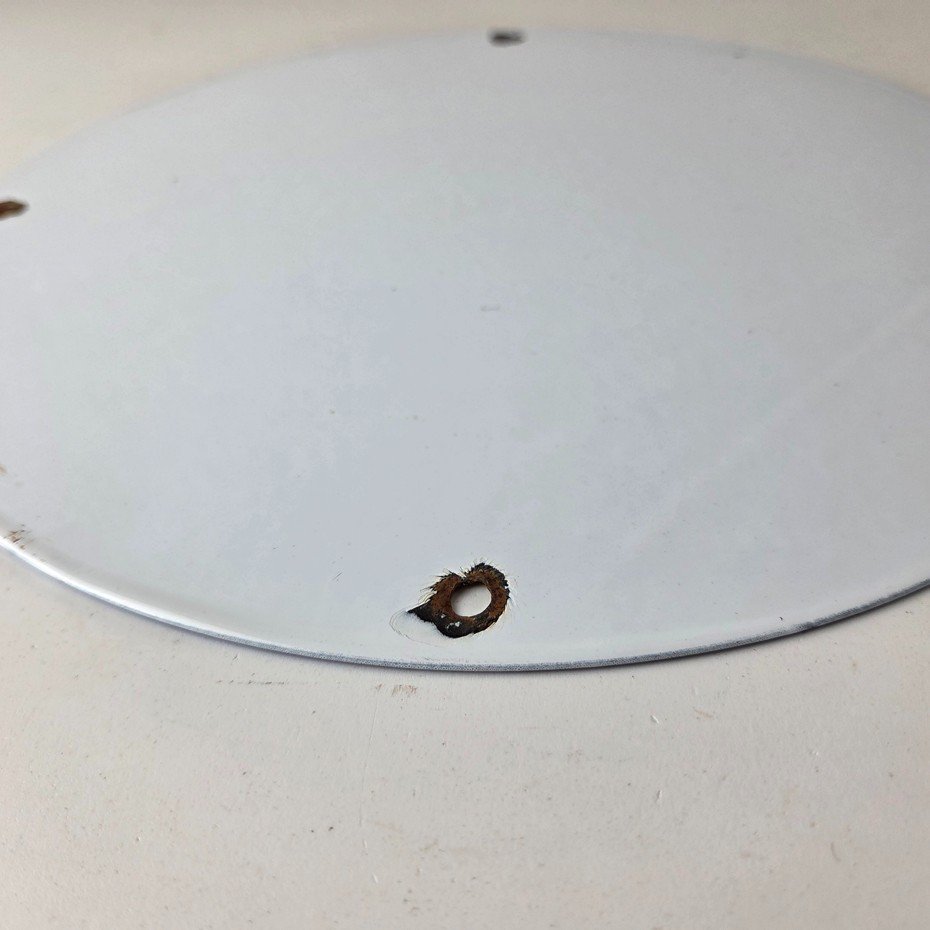 Vintage NASA Meatball Sign - Space Shuttle Mission Control Porcelain Gas Sign - Image 9