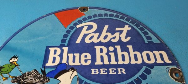 Vintage Pabst Blue Ribbon Beer Sign Brewery Beverage Gas Pump Porcelain Sign 305697735661 12