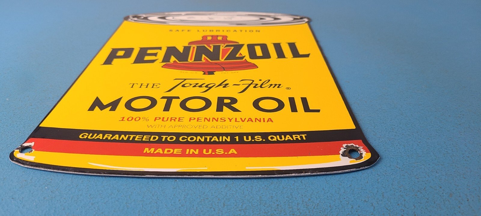 Vintage Pennzoil Porcelain Sign - Motor Oil Can Porcelain Pennsylvania Sign - Image 11