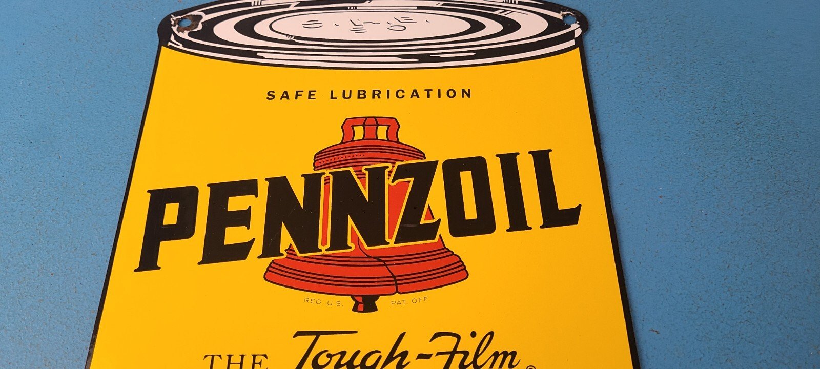 Vintage Pennzoil Porcelain Sign - Motor Oil Can Porcelain Pennsylvania Sign - Image 13