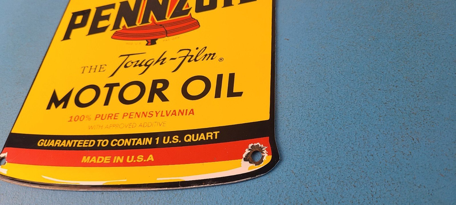 Vintage Pennzoil Porcelain Sign - Motor Oil Can Porcelain Pennsylvania Sign - Image 10