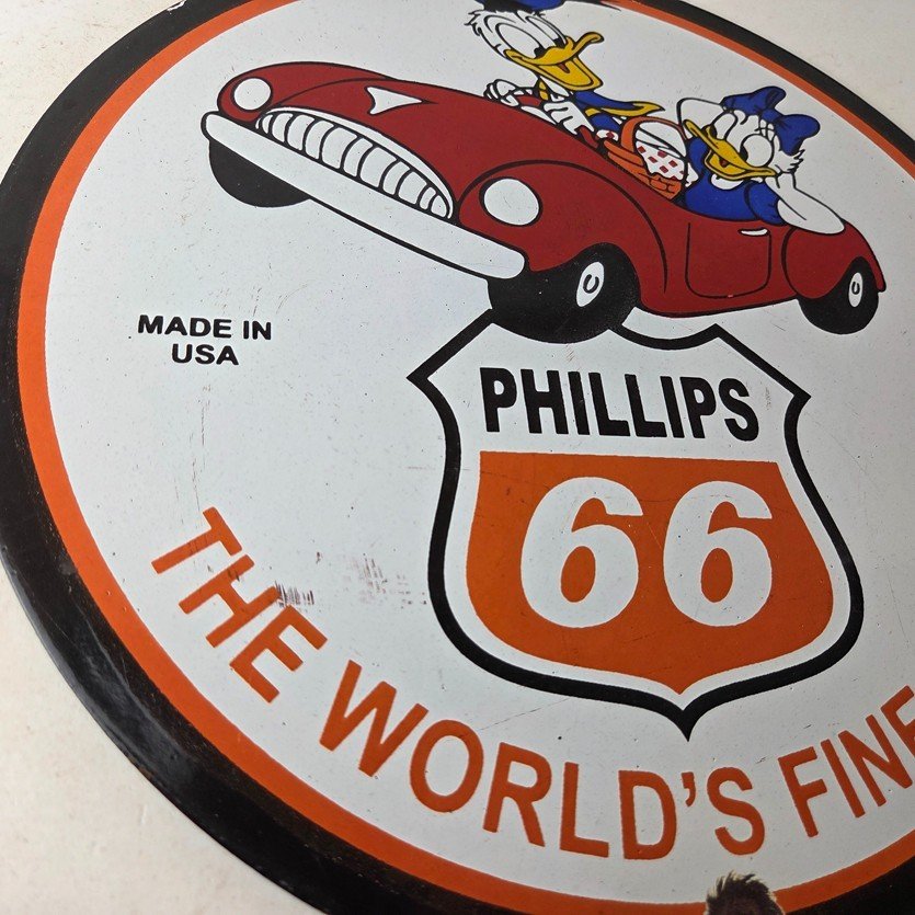 Vintage Phillips 66 Gasoline Sign - Porcelain Gas Pump Service Station Sign - Image 6