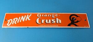 Vintage Porcelain Sign Orange Crush Beverage Soda Drink Gas Pump Sign 305870470791