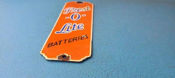 Vintage Prestolite Batteries Sign Porcelain Door Wall Garage Mechanic Gas Sign 305372206811 11