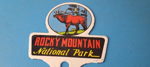 Vintage Rocky Mountain License Plate Topper Sign Ad on Automobile Topper 305750235241 11