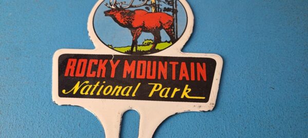 Vintage Rocky Mountain License Plate Topper Sign Ad on Automobile Topper 305750235241 3