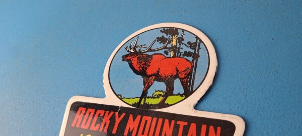 Vintage Rocky Mountain License Plate Topper Sign Ad on Automobile Topper 305750235241 7