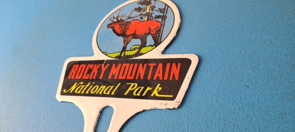 Vintage Rocky Mountain License Plate Topper Sign Ad on Automobile Topper 305750235241 8