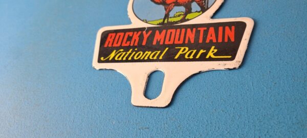 Vintage Rocky Mountain License Plate Topper Sign Ad on Automobile Topper 305750235241 9