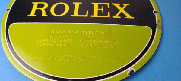 Vintage Rolex Luxury Watches Porcelain Sign Submariner Store Gas Pump Sign 305773851521 11