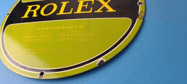 Vintage Rolex Luxury Watches Porcelain Sign Submariner Store Gas Pump Sign 305773851521 9