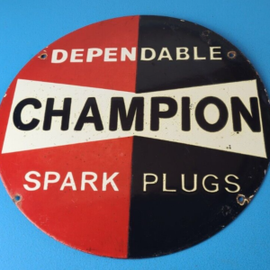 Vintage Spark Plugs Sign - Automotive Garage Shop Mechanic Gas Pump Plate Sign