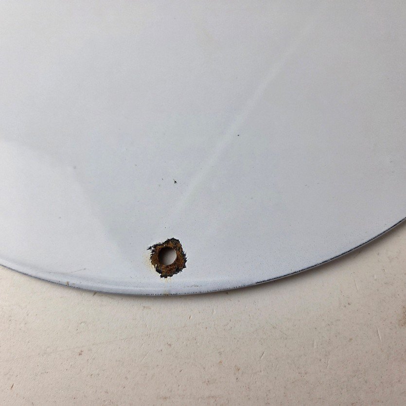 Vintage Super Shell Gasoline Sign - Service Gas Mutt Jeff Porcelain Sign - Image 8