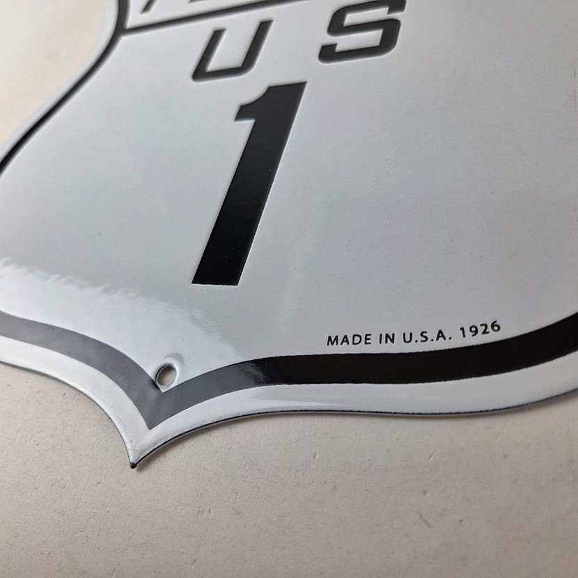 Vintage US Florida 1 Sign - Porcelain Highway State Road Marker Gas Oil Sign - Image 14