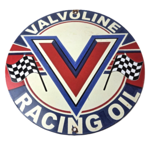 Vintage Valvoline Racing Oil Sign - Gas Pump Service Station Porcelain Sign