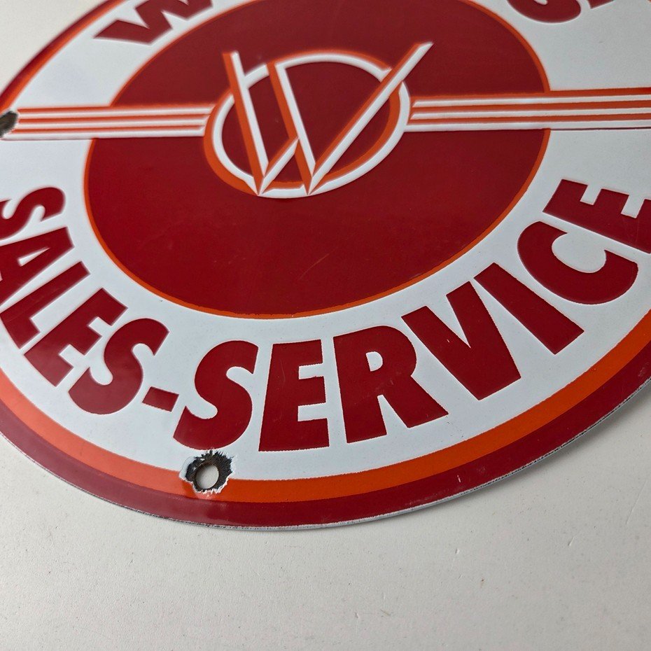 Vintage Willys Jeep Vehicles Sign - Army Gas Pump Porcelain Sign - Image 13