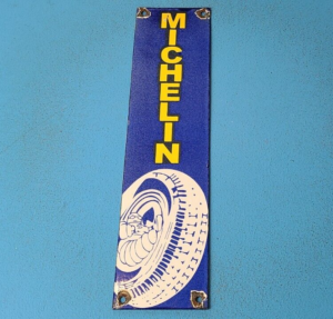 VINTAGE MICHELIN TIRES PORCELAIN GAS AUTO MOTORCYCLE SERVICE STORE PUMP SIGNS 305877657172