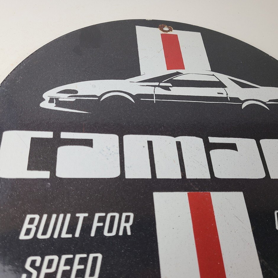 Vintage Chevrolet Sign - Camaro Speed Automobile Motors Gas Pump Porcelain Sign - Image 5