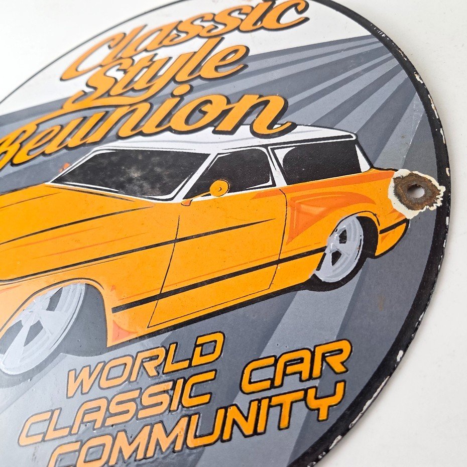 Vintage Classic Style Reunion Sign - Luxury Auto Gas Pump Station Porcelain Sign - Image 14