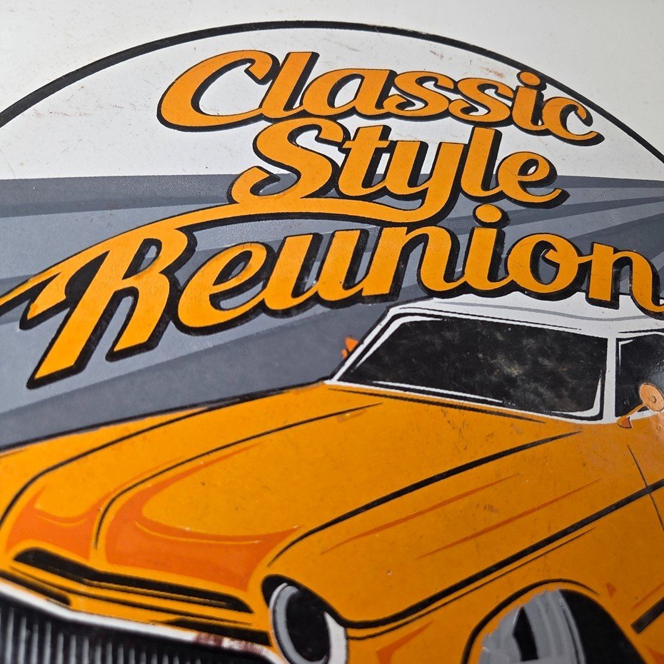 Vintage Classic Style Reunion Sign - Luxury Auto Gas Pump Station Porcelain Sign - Image 5