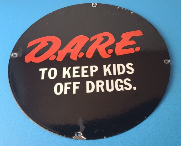 Vintage DARE Sign Porcelain General Store Drugs Gas Pump Plate Sign 305751871562