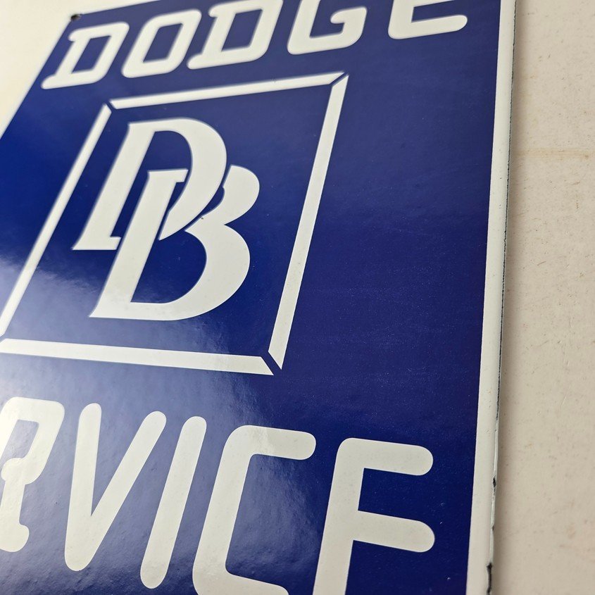 Vintage Dodge Brothers Sign - Sales Service Gas Pump Advertising Dealership Sign - Image 13