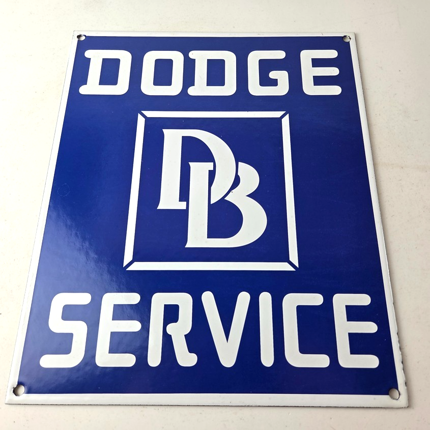 Vintage Dodge Brothers Sign - Sales Service Gas Pump Advertising Dealership Sign - Image 15