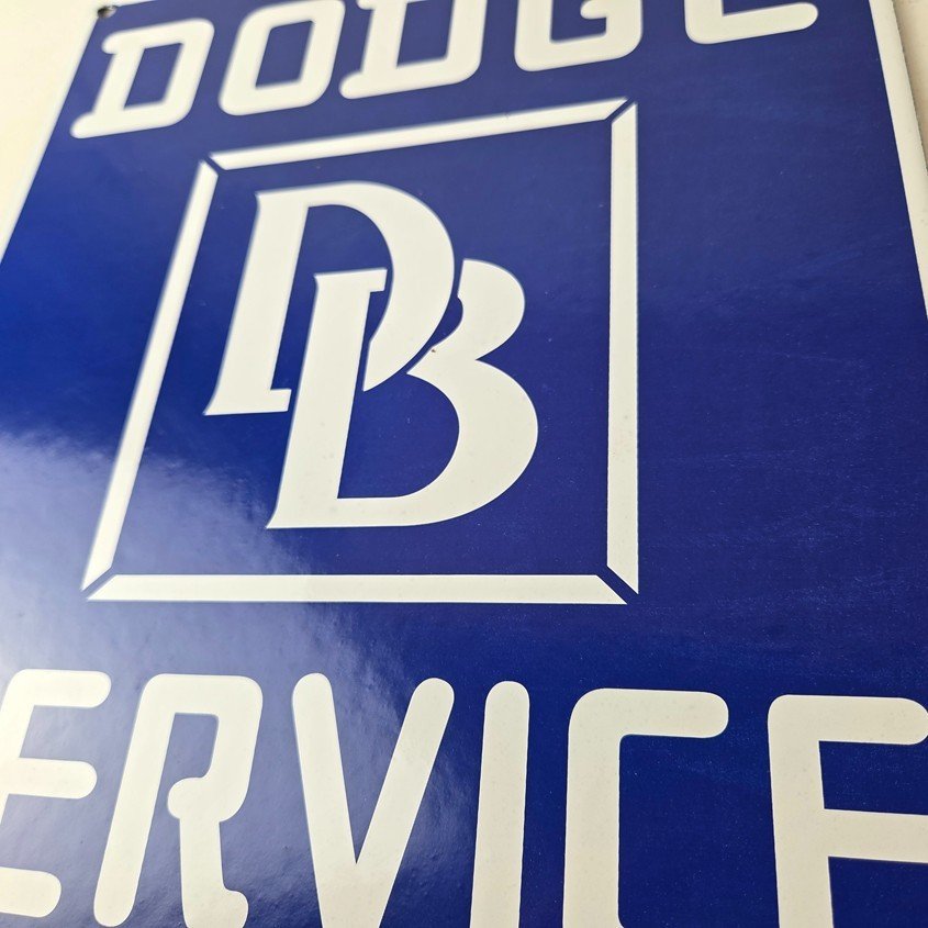 Vintage Dodge Brothers Sign - Sales Service Gas Pump Advertising Dealership Sign - Image 4