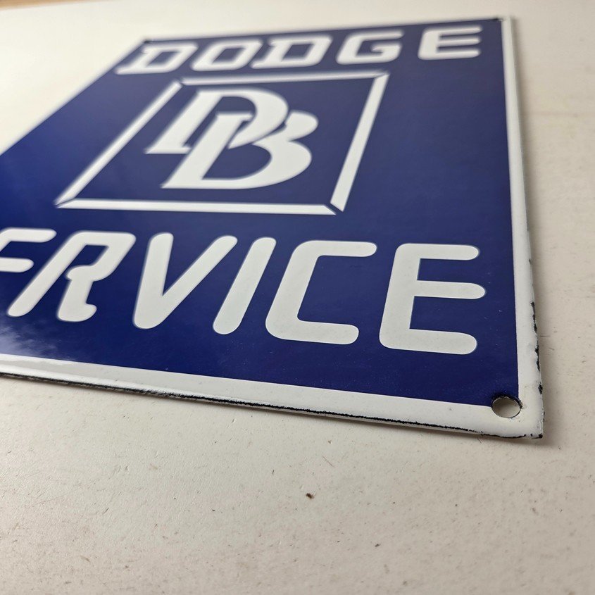 Vintage Dodge Brothers Sign - Sales Service Gas Pump Advertising Dealership Sign - Image 10