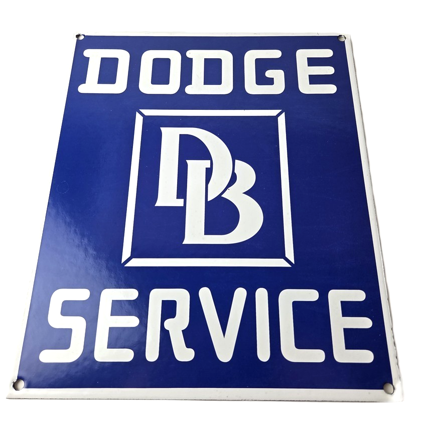 Vintage Dodge Brothers Sign - Sales Service Gas Pump Advertising Dealership Sign