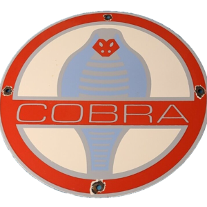 Vintage Ford Cobra Sign - Gas Pump Service Porcelain Auto Sign