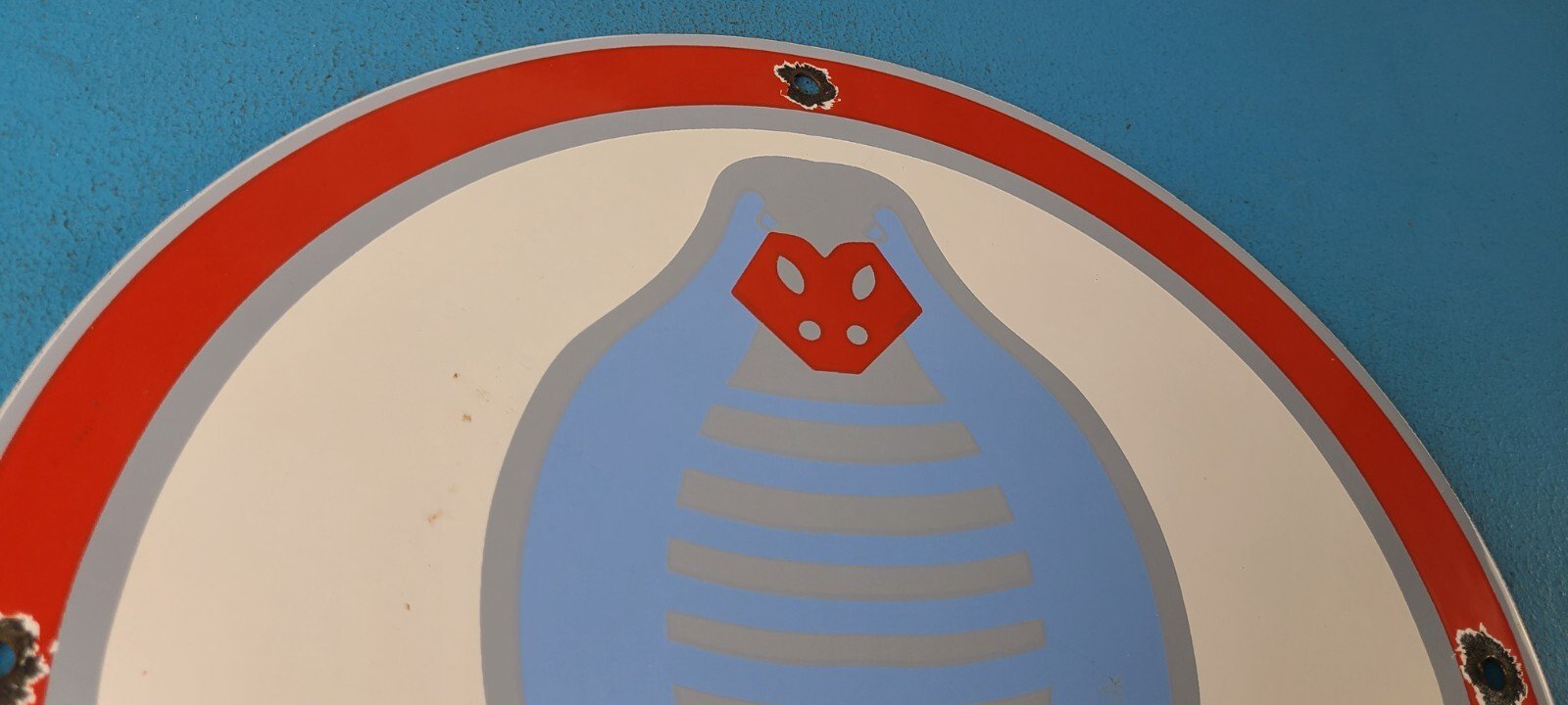 Vintage Ford Cobra Sign - Gas Pump Service Porcelain Auto Sign - Image 5