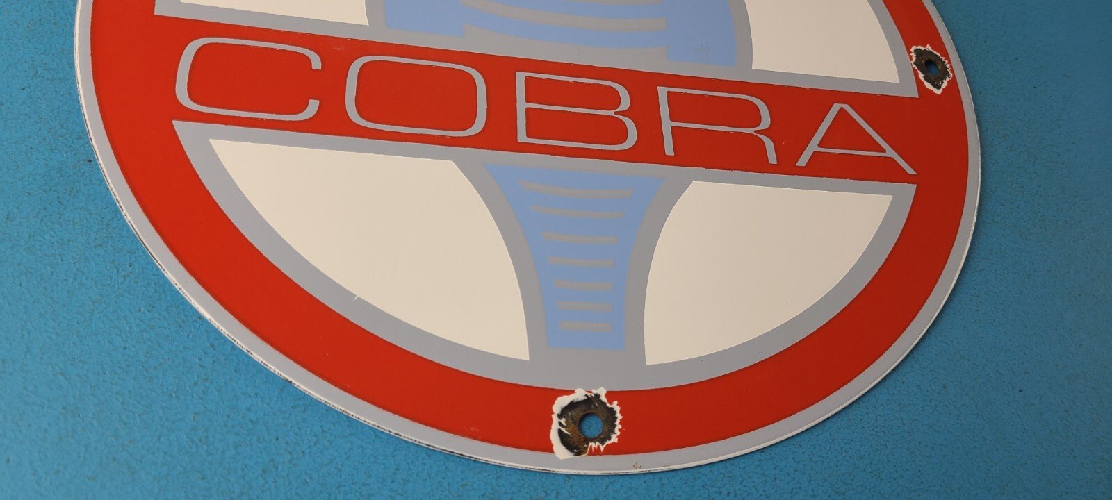 Vintage Ford Cobra Sign - Gas Pump Service Porcelain Auto Sign - Image 7