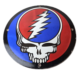 Vintage Grateful Dead Sign - American Rock Guitar Band Concert Gas Pump Sign