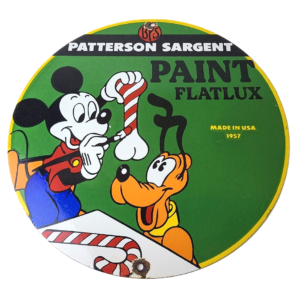 Vintage Hardware Paint Sign - Porcelain Patterson Sargent Store Gas Pump Sign