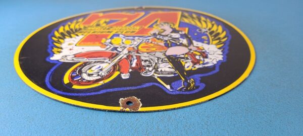 Vintage Harley Davidson Motorcycles Sign 74 Biker Gas Pump Porcelain Sign 305492863982 10